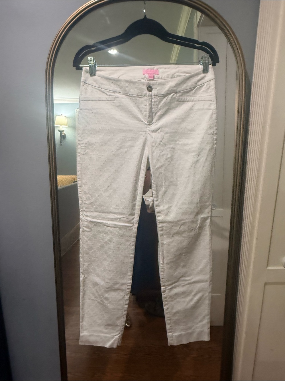 Lilly Pulitzer White Cropped Slim Ankle Pants